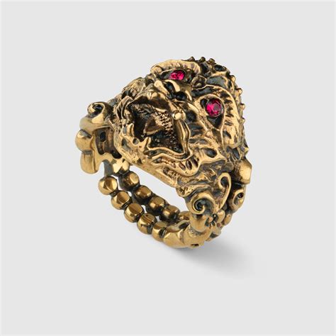 gucci leopard ring|monkey head ring gucci.